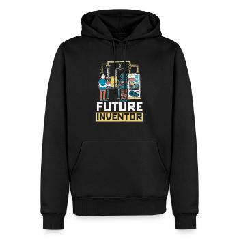 Future Inventor AI Artificial Intelligence Robot - Men’s Premium Organic Hoodie - black - Front - Nico (187cm)
