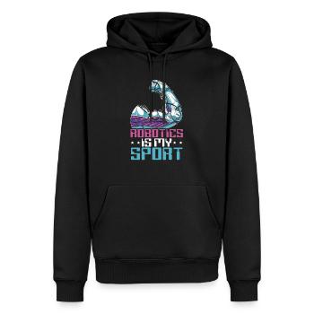 Deep Learning AI Artificial Intelligence Robotics - Men’s Premium Organic Hoodie - black - Front - Nico (187cm)
