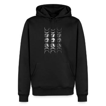 Vollmond Astrologie Astronomie Finsternis Mondphase - Männer Premium Bio Hoodie - Schwarz - Vorne - Nico (187cm)