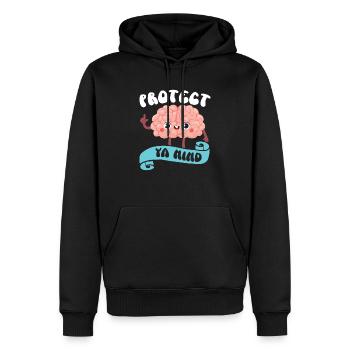 Prévention du suicide Sensibilisation à la santé mentale - Sweat à capuche Premium bio Homme - noir - Devant - Nico (187cm)