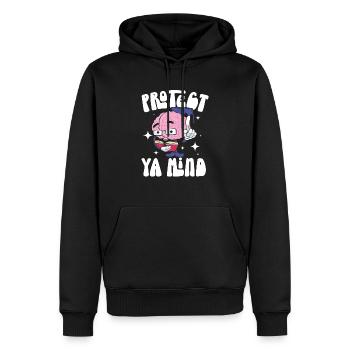 Prévention du suicide Sensibilisation à la santé mentale - Sweat à capuche Premium bio Homme - noir - Devant - Nico (187cm)