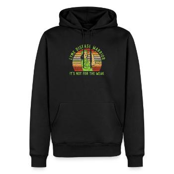 Maladie de Lyme Guerrier Mois de la sensibilisation à la maladie de Lyme - Sweat à capuche Premium bio Homme - noir - Devant - Nico (187cm)