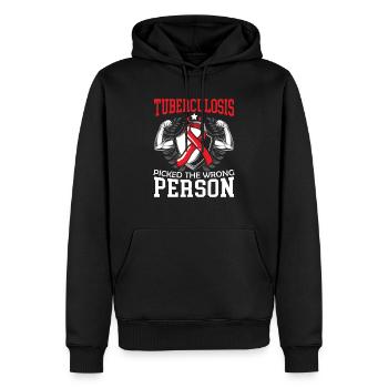 Sensibilisation à la tuberculose - Sweat à capuche Premium bio Homme - noir - Devant - Nico (187cm)