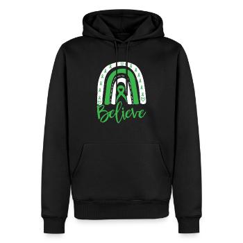 Suizidprävention Bewusstsein für psychische Gesundheit - Männer Premium Bio Hoodie - Schwarz - Vorne - Nico (187cm)