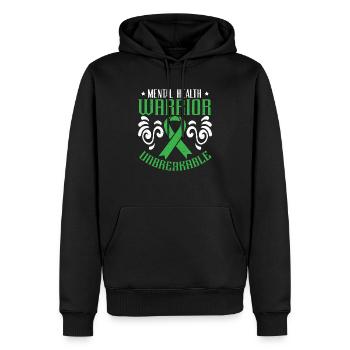 Suizidprävention Bewusstsein für psychische Gesundheit - Männer Premium Bio Hoodie - Schwarz - Vorne - Nico (187cm)