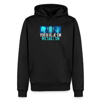 You Break Em We Take Em Radiology Radiologist - Männer Premium Bio Hoodie - Schwarz - Vorne - Nico (187cm)