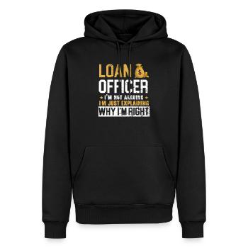 Credit Officer Job Profession Debt Loan Officer - Men’s Premium Organic Hoodie - black - Front - Nico (187cm)