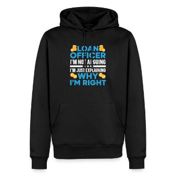 Credit Officer Job Profession Debt Loan Officer - Men’s Premium Organic Hoodie - black - Front - Nico (187cm)