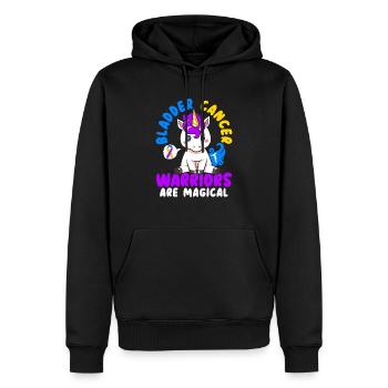 Les guerriers du cancer de la vessie sont magiques du cancer de la vessie - Sweat à capuche Premium bio Homme - noir - Devant - Nico (187cm)