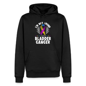 Cancer de la vessie Guerrier Sensibilisation au cancer de la vessie - Sweat à capuche Premium bio Homme - noir - Devant - Nico (187cm)