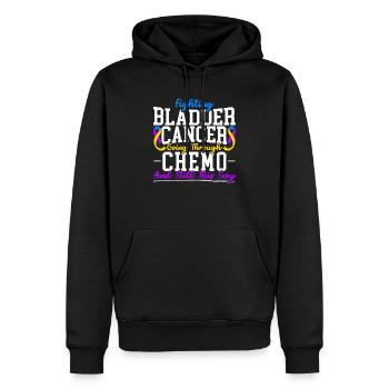 Cancer de la vessie Guerrier Sensibilisation au cancer de la vessie - Sweat à capuche Premium bio Homme - noir - Devant - Nico (187cm)