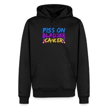 Mois de la sensibilisation au cancer de la vessie - Sweat à capuche Premium bio Homme - noir - Devant - Nico (187cm)