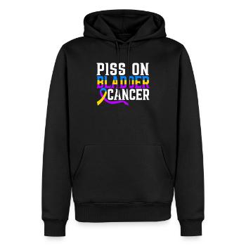 Mois de la sensibilisation au cancer de la vessie - Sweat à capuche Premium bio Homme - noir - Devant - Nico (187cm)