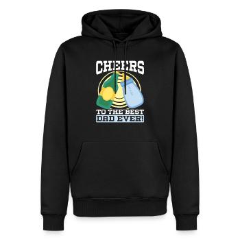 Vatertag Papa Bester Vater aller Zeiten Vaterschaft Papa - Männer Premium Bio Hoodie - Schwarz - Vorne - Nico (187cm)