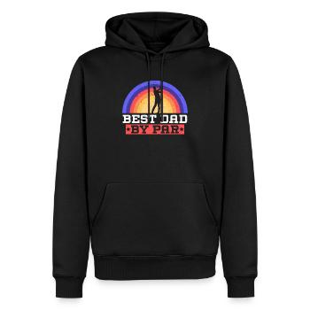 Meilleur papa par Fathers Day Papa Paternité Papa Papa Papa Papa - Sweat à capuche Premium bio Homme - noir - Devant - Nico (187cm)