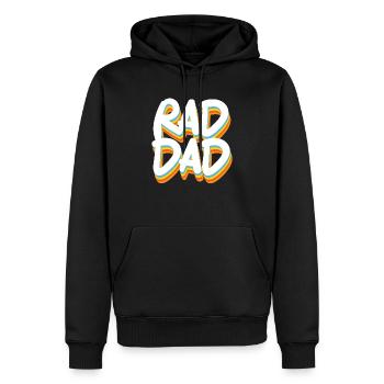 Fathers Day Papa Best Dad Ever Fatherhood Daddy - Men’s Premium Organic Hoodie - black - Front - Nico (187cm)