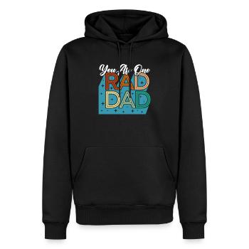 Fête des pères Papa Meilleur papa Jamais Paternité Papa Papa - Sweat à capuche Premium bio Homme - noir - Devant - Nico (187cm)