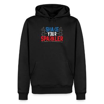 Patriotic America USA Flag 4th Of July American - Men’s Premium Organic Hoodie - black - Front - Nico (187cm)