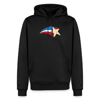 Amérique patriotique États-Unis Drapeau 4 juillet Américain - Sweat à capuche Premium bio Homme - noir - Devant - Nico (187cm)