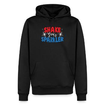Patriotic America USA Flag 4th Of July American - Men’s Premium Organic Hoodie - black - Front - Nico (187cm)