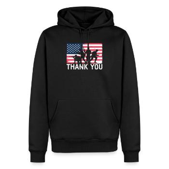 Patriotic Veteran USA Flag American Memorial Day - Sweat à capuche Premium bio Homme - noir - Devant - Nico (187cm)