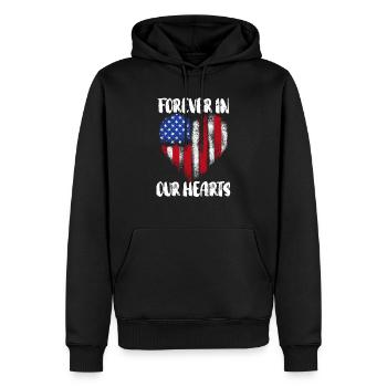 Patriotic Veteran USA Flag American Memorial Day - Sweat à capuche Premium bio Homme - noir - Devant - Nico (187cm)