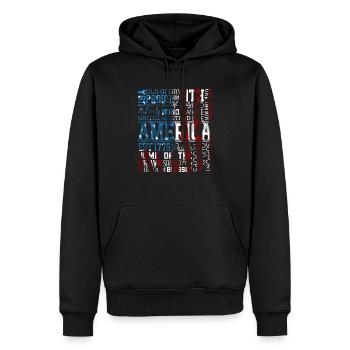 Patriotischer Veteran USA Flagge Amerikanischer Gedenktag - Männer Premium Bio Hoodie - Schwarz - Vorne - Nico (187cm)