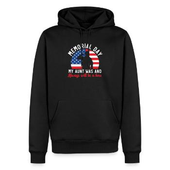 Patriotic Veteran USA Flag American Memorial Day - Sweat à capuche Premium bio Homme - noir - Devant - Nico (187cm)