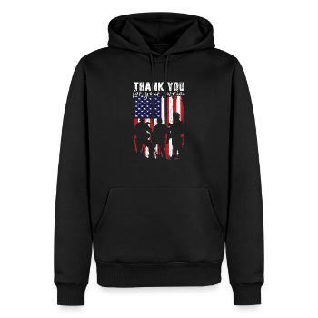 Patriotic Veteran USA Flag American Memorial Day - Sweat à capuche Premium bio Homme - noir - Devant - Nico (187cm)