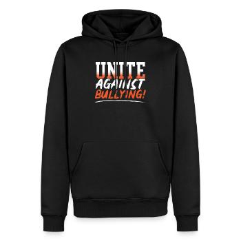 Vereint gegen Mobbing Anti-Mobbing Orange Day - Männer Premium Bio Hoodie - Schwarz - Vorne - Nico (187cm)