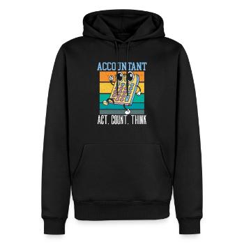 Buchhalter Buchhaltung Steuersaison Steuerberater - Männer Premium Bio Hoodie - Schwarz - Vorne - Nico (187cm)
