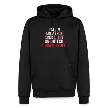 I Draw Stuff Architect Architecture House Design - Men’s Premium Organic Hoodie - black - Front - Nico (187cm)