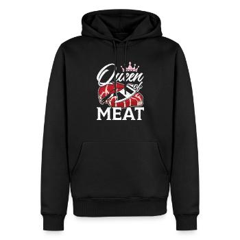 Boucher Dictons Boucherie Profession Boucherie Profession Boucherie Boucherie Boucherie Boucherie Profession Boucherie Boucherie - Sweat à capuche Premium bio Homme - noir - Devant - Nico (187cm)