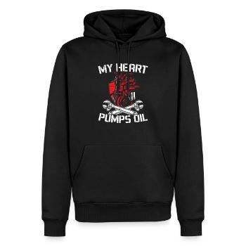 Les mécaniciens diesel ont de plus gros outils Mécanicien automobile - Sweat à capuche Premium bio Homme - noir - Devant - Nico (187cm)