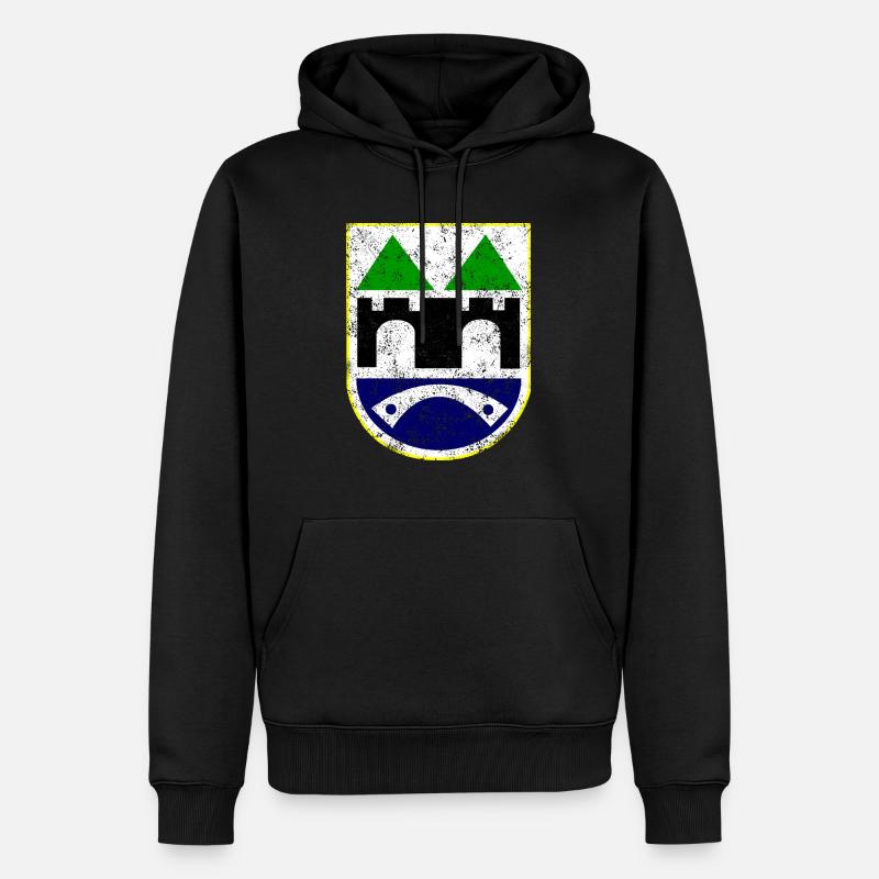 Sarajevo - Männer Premium Bio Hoodie - Schwarz