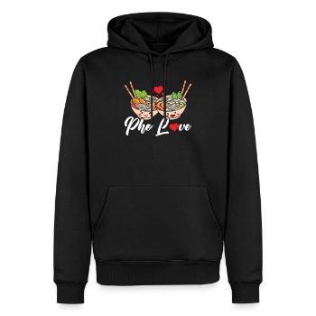 Pho Lover Essstäbchen Vietnamesische Nudeln Asiatisches Essen - Männer Premium Bio Hoodie - Schwarz - Vorne - Nico (187cm)