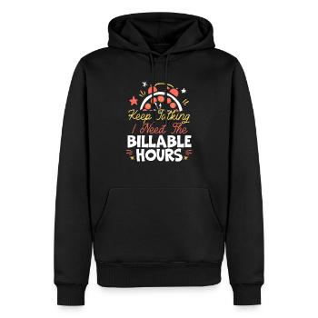 Juge Instance Salle d’audience Droit Justice Avocat Avocat - Sweat à capuche Premium bio Homme - noir - Devant - Nico (187cm)