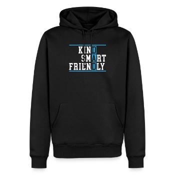 Vatertag Bester Vater aller Zeiten Freundlich Klug Freundlich - Männer Premium Bio Hoodie - Schwarz - Vorne - Nico (187cm)