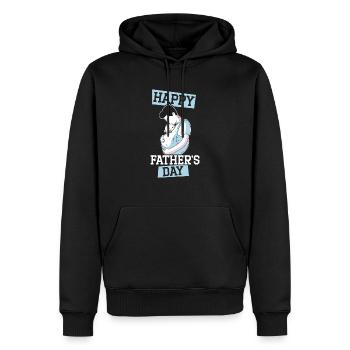 Vatertag Papa Bester Vater aller Zeiten Vaterschaft Papa - Männer Premium Bio Hoodie - Schwarz - Vorne - Nico (187cm)