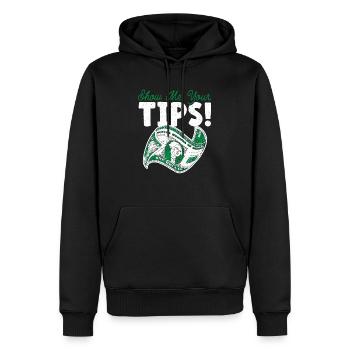 Zeig mir deine Tipps Kellner Kellnerin Barkeeper - Männer Premium Bio Hoodie - Schwarz - Vorne - Nico (187cm)