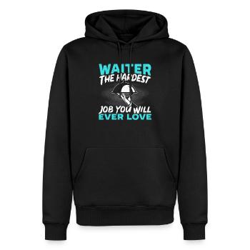 Kellner Kellnerin Barkeeper Barkeeper Barkeeper Barkeeper - Männer Premium Bio Hoodie - Schwarz - Vorne - Nico (187cm)