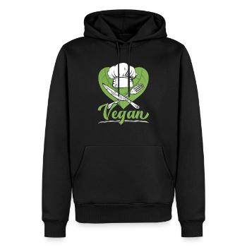 Culinaire Gangster Chef Pâtissier Cuisine Culinaire - Sweat à capuche Premium bio Homme - noir - Devant - Nico (187cm)