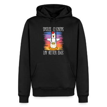 Éleveur de poulet Chuchoteur de poulet Animal de ferme - Sweat à capuche Premium bio Homme - noir - Devant - Nico (187cm)