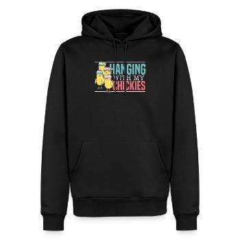 Éleveur de poulet Chuchoteur de poulet Animal de ferme - Sweat à capuche Premium bio Homme - noir - Devant - Nico (187cm)