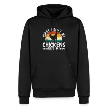 Éleveur de poulet Chuchoteur de poulet Animal de ferme - Sweat à capuche Premium bio Homme - noir - Devant - Nico (187cm)