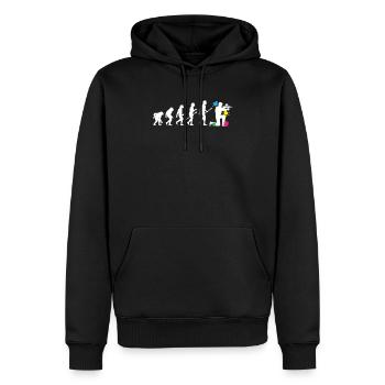 Paintball Evolution Paintballspieler Paintballer - Männer Premium Bio Hoodie - Schwarz - Vorne - Nico (187cm)