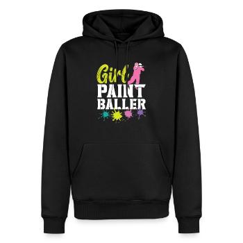 Mädchen Paintballer Paintballspieler Paintballer - Männer Premium Bio Hoodie - Schwarz - Vorne - Nico (187cm)