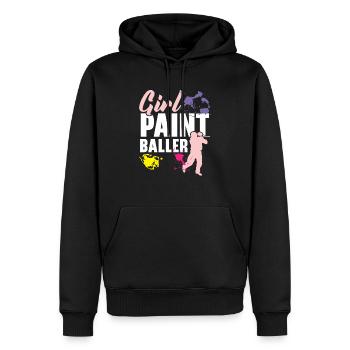 Mädchen Paintballer Paintballspieler Paintballer - Männer Premium Bio Hoodie - Schwarz - Vorne - Nico (187cm)