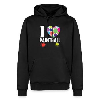 Paintball Paint Gun Paintball Player Paintballer - Sweat à capuche Premium bio Homme - noir - Devant - Nico (187cm)