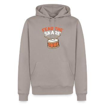 Drummer Musical Instrument Musician Drum Player - Men’s Premium Organic Hoodie - taupe - Front - Nico (187cm)